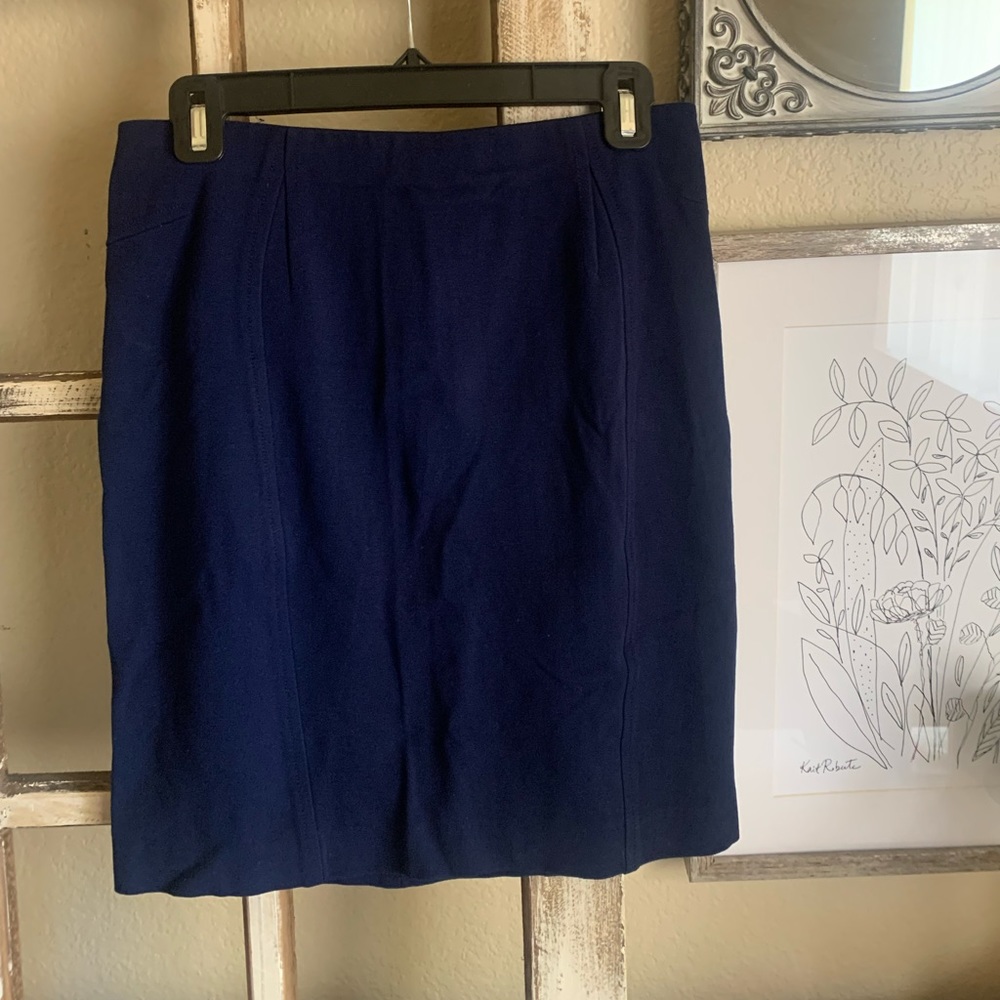 Ann Taylor Blue Pencil Skirt Size 4